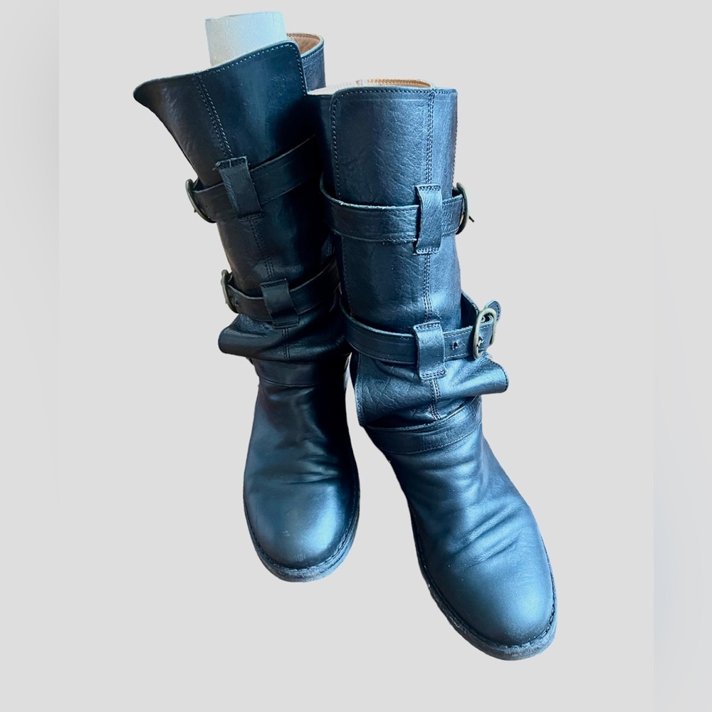 Fiorentini + Baker Classic Black Eternity Tall Boots, Size 9.5/38.5 w/ OG Bag
